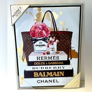 NWT Fashion and Glam “Desserts and Books” canvas wall art